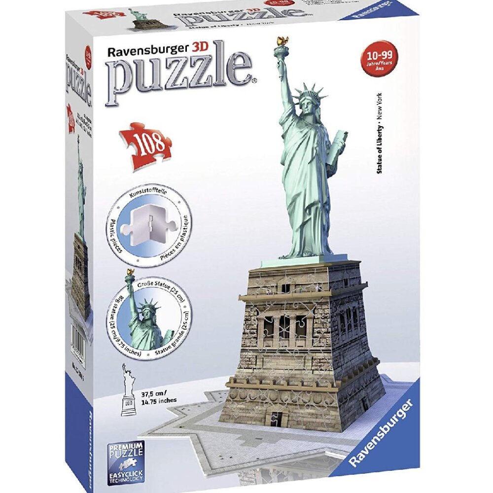 Ravensburger  3D Puzzle  - Statue Of Liberty 108 Piece NIB